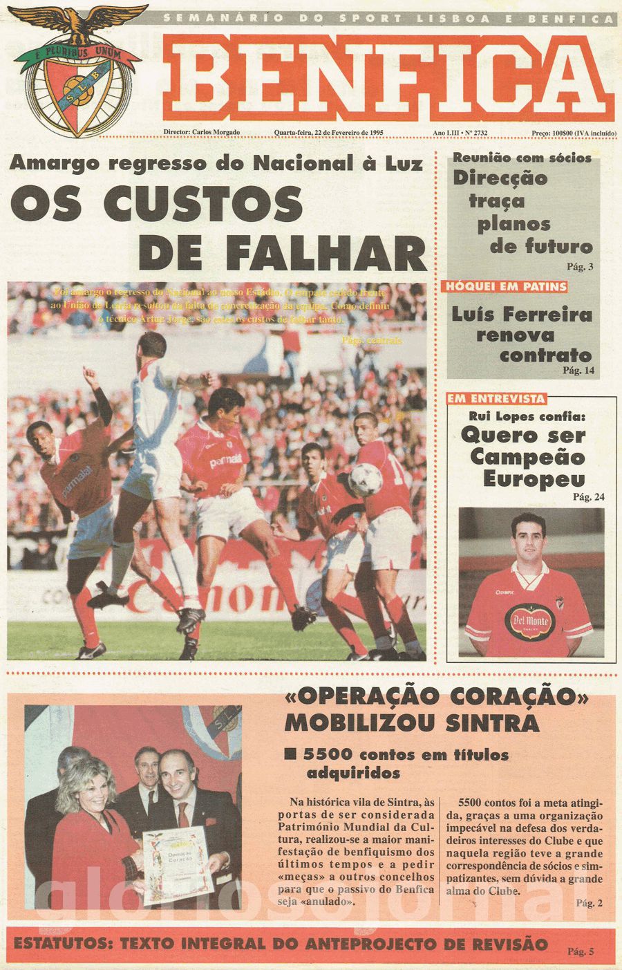 jornal o benfica 2732 1995-02-22